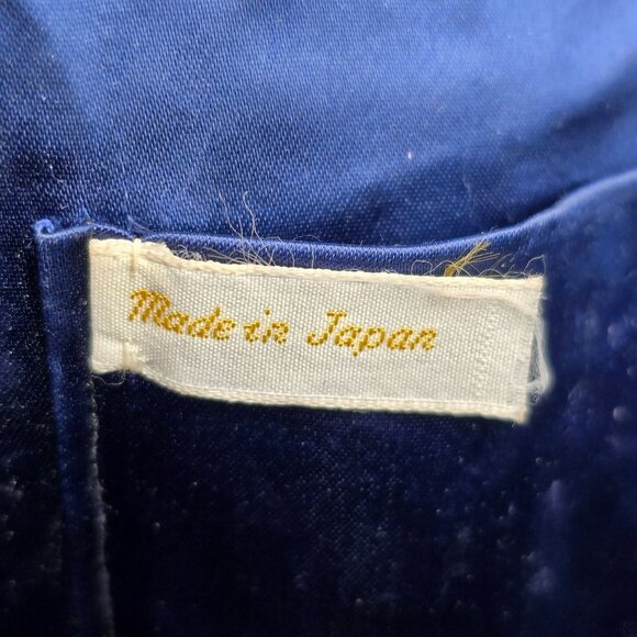 VTG Beaded Purse Made in Japan Blue Mosaic Iridescent Evening Bag Top Handle 60s - Picture 10 of 14